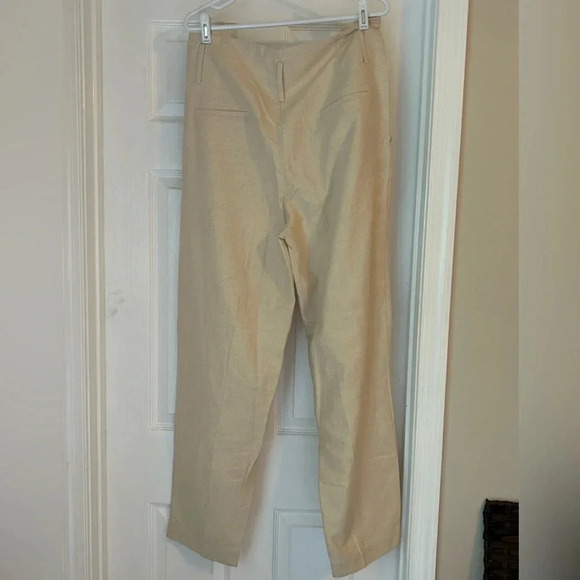 NWT LAUDE THE LABEL Traveler Pleated Silk Noil Pants - Picture 4 of 11